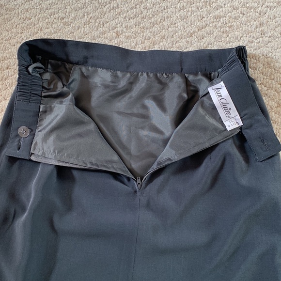 Jean Claire Vintage Dark Gray Skirt and Blazer Set - Picture 7 of 8